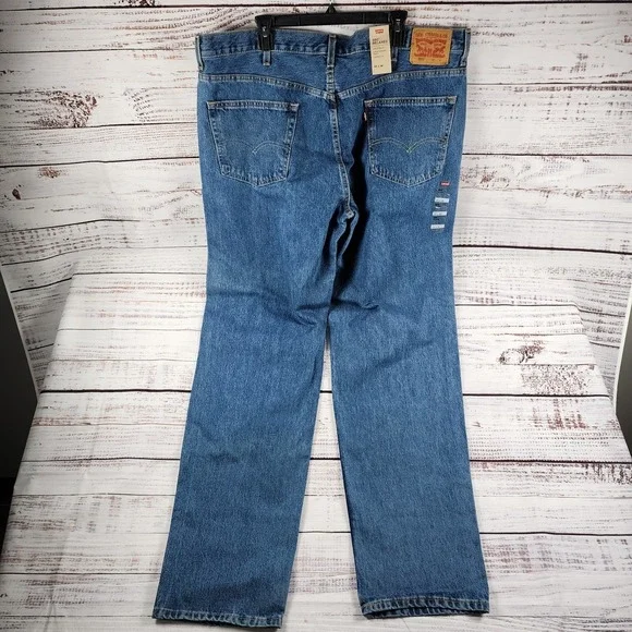 Levis 550 Jeans Mens 44x36 Blue Relaxed Fit Tapered Leg Big & Tall Medium Wash - Picture 2 of 9
